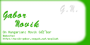 gabor movik business card